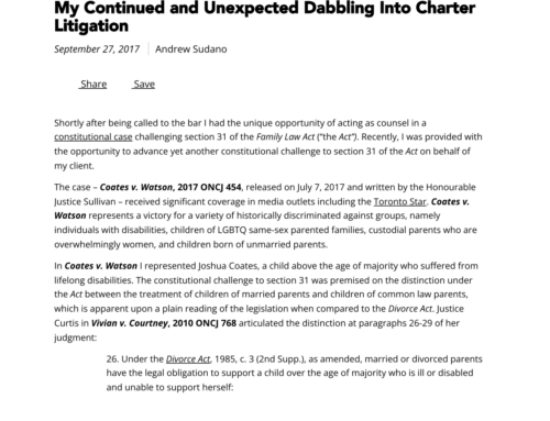 My Continued and Unexpected Dabbling Into Charter Litigation